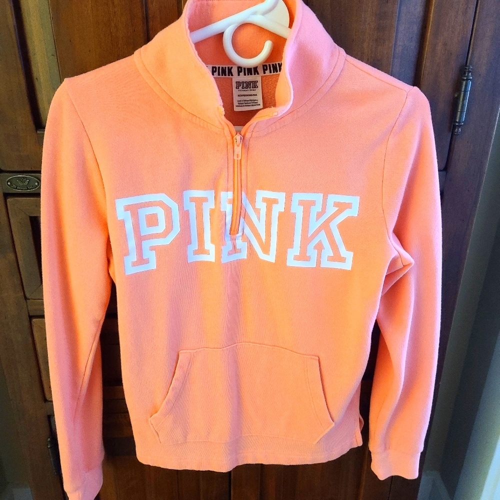 Pink quarter zip